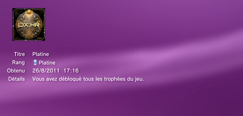 DEUS EX trophees PLATINE 1