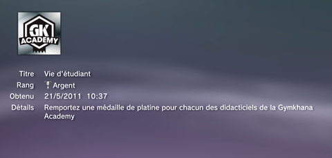 Dirt 3 JEU Trophées ARGENT 01