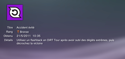 Dirt 3 JEU Trophées BRONZE 06