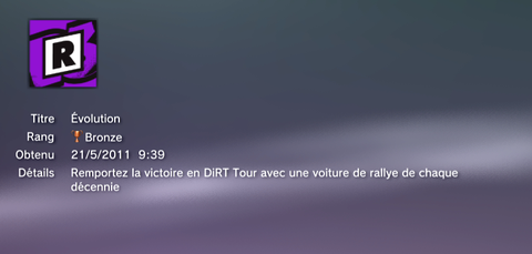 Dirt 3 JEU Trophées BRONZE 16