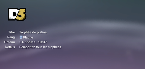 Dirt 3 JEU Trophées PLATINE 01