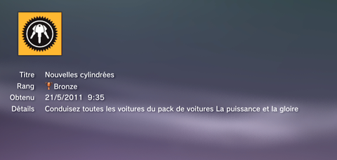 Dirt 3 Trophées DLC puissance gloire 2