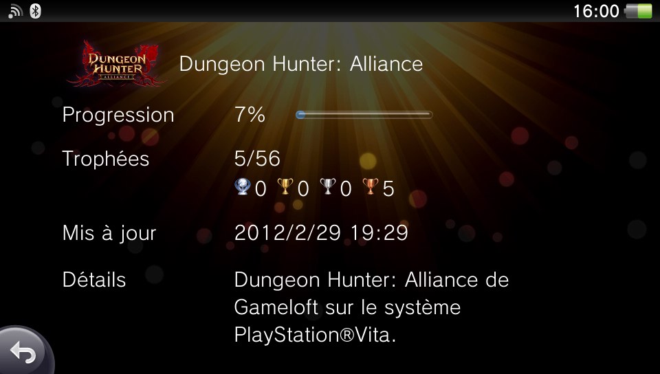 Dungeon Hunter trophees screen 001