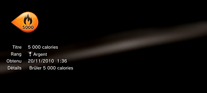 EA Sports Active 2 PS3 trophees ARGENT    10