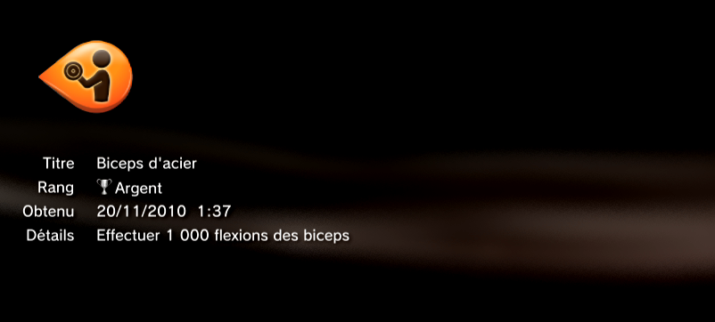 EA Sports Active 2 PS3 trophees ARGENT    2