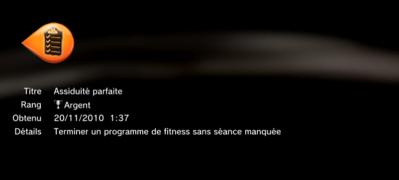 EA Sports Active 2 PS3 trophees ARGENT    7