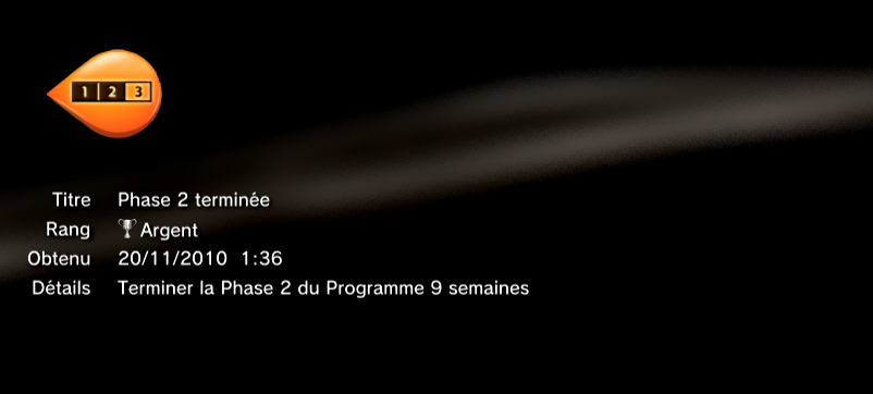 EA Sports Active 2 PS3 trophees ARGENT    9