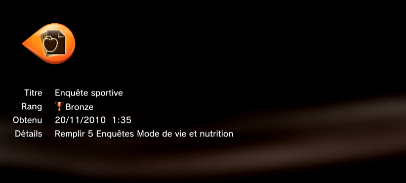 EA Sports Active 2 PS3 trophees BRONZE     23