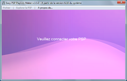 Easy PSP Playlists Maker connection psp