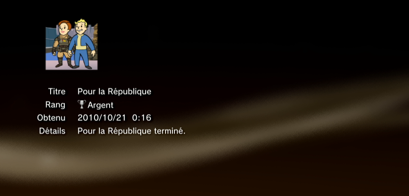 Fallout new vegas trophees ARGENT PS3 03