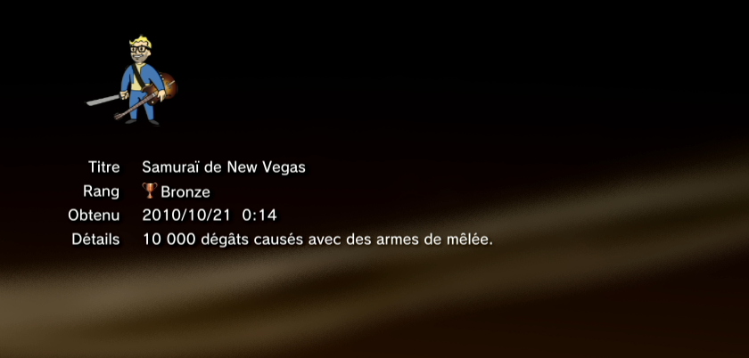 Fallout new vegas trophees BRONZE PS3 25
