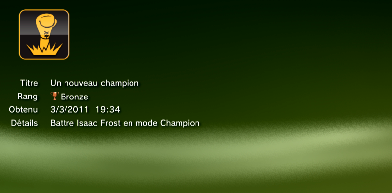 Fight Night Champion - Trophées - BRONZE - 1