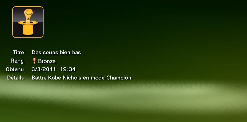 Fight Night Champion - Trophées - BRONZE - 2