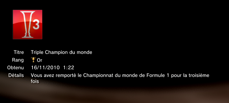 FORMULA 1 2010 trophees or      2