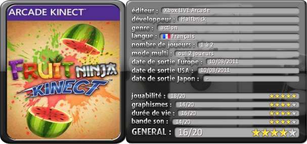 fruit ninja kinect test