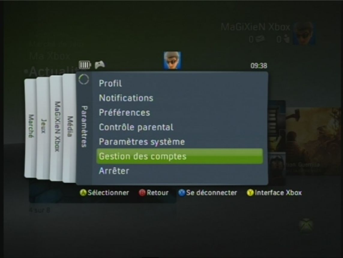 gestion des comptes