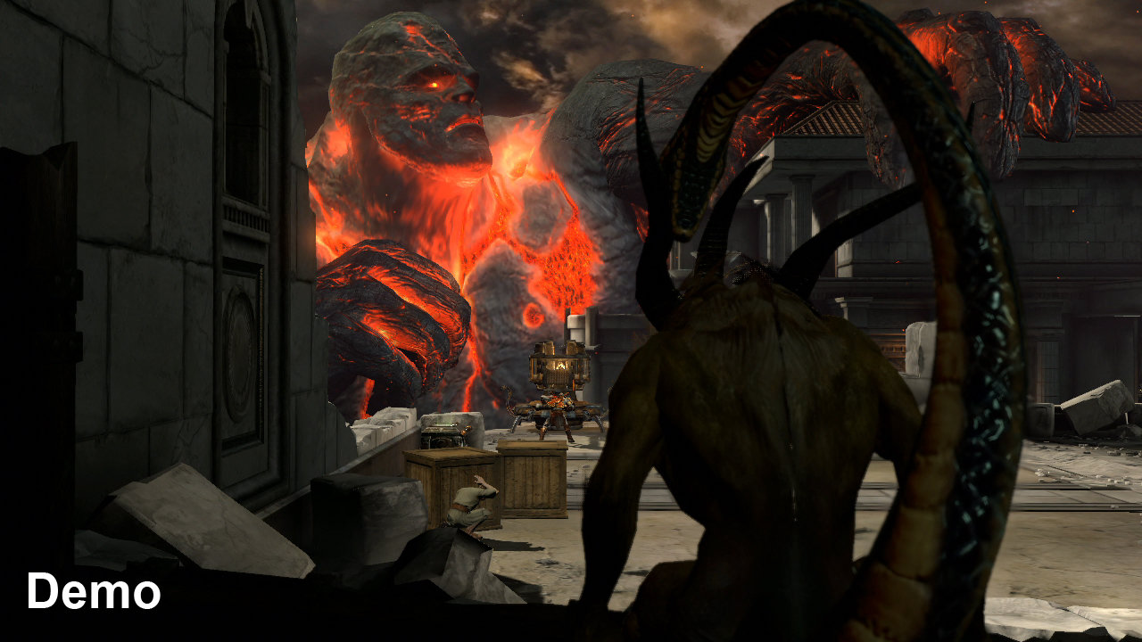 God Of War III GOWIII comparaison d&eacute;mo version finale 4