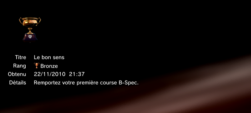 Gran Turismo 5 trophees BRONZE 20