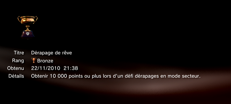 Gran Turismo 5 trophees BRONZE 25
