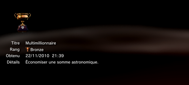 Gran Turismo 5 trophees BRONZE 30