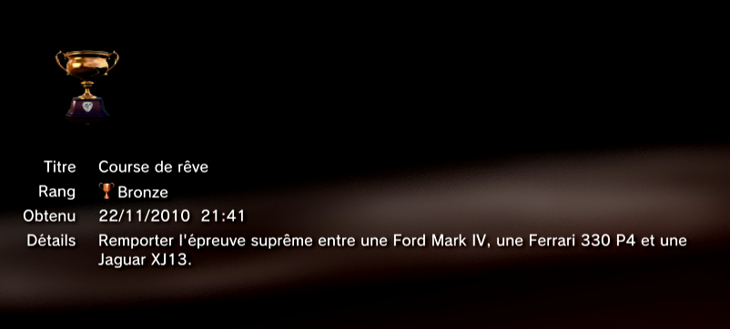 Gran Turismo 5 trophees BRONZE 45