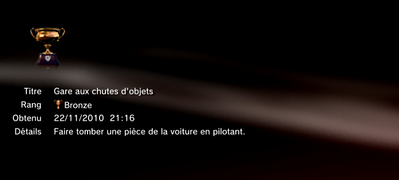Gran Turismo 5 trophees MASQUES  5