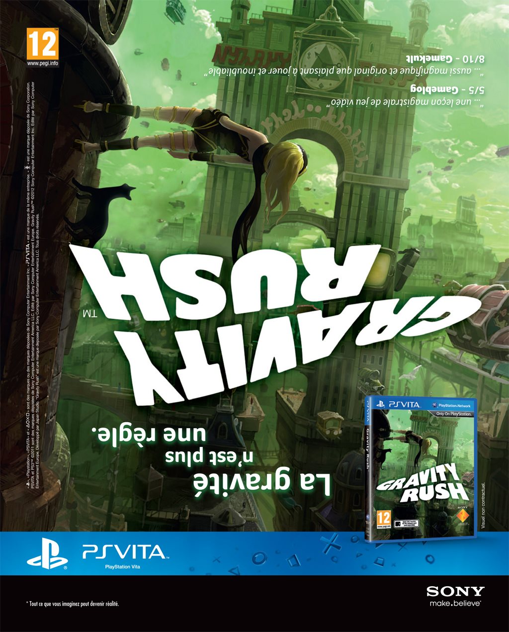 Gravity Rush affiche publicite 15.05.2012