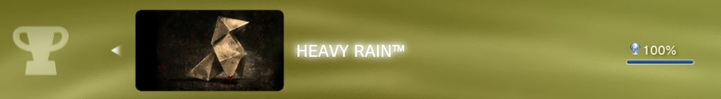 Heavy Rain Trophees 1