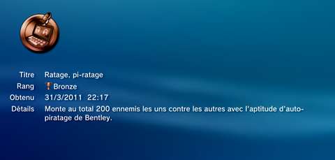 Heros Playstation Move - Trophees - BRONZE - 27