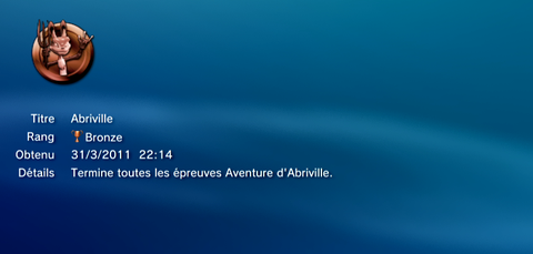 Heros Playstation Move - Trophees - BRONZE - 2