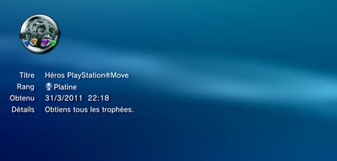 Heros Playstation Move - Trophees - PLATINE - 1