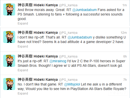 Hideki Kamiya tweet 2