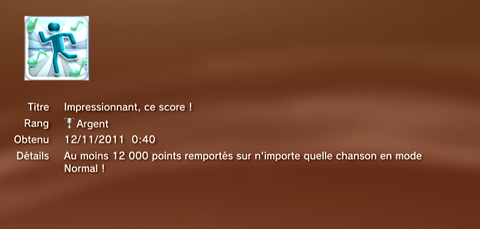 Just for dance kids troph&eacute;es ARGENT 3