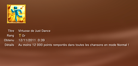 Just for dance kids troph&eacute;es OR 1