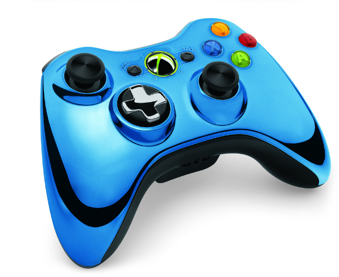 manette chrome serie bleue