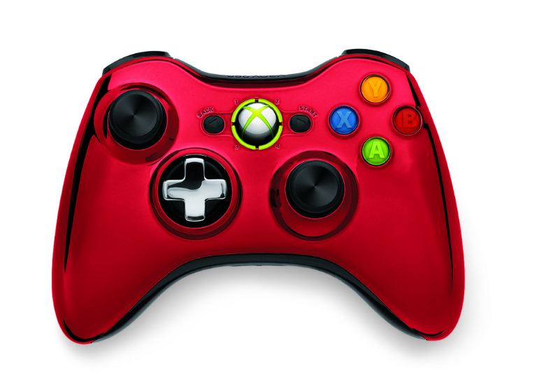 manette chrome serie rouge