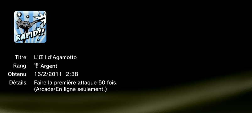 Marvel vs Capcom 3 troph&eacute;es ARGENT  10