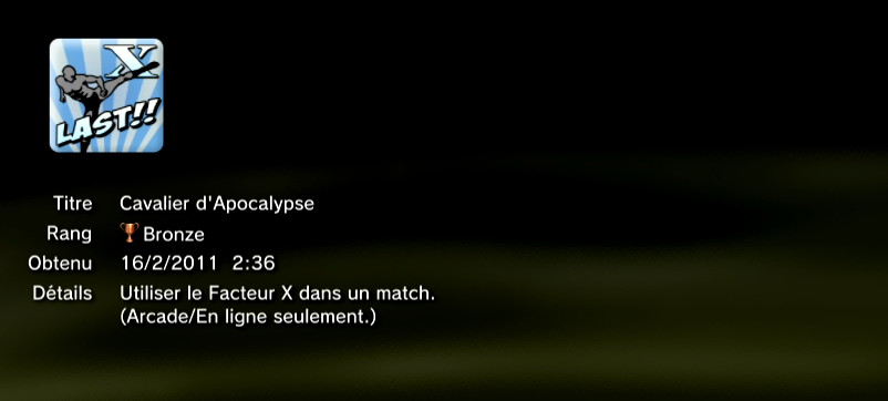 Marvel vs Capcom 3 trophées BRONZE  14