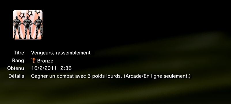 Marvel vs Capcom 3 trophées BRONZE  16