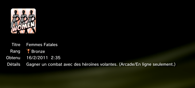 Marvel vs Capcom 3 trophées BRONZE  20