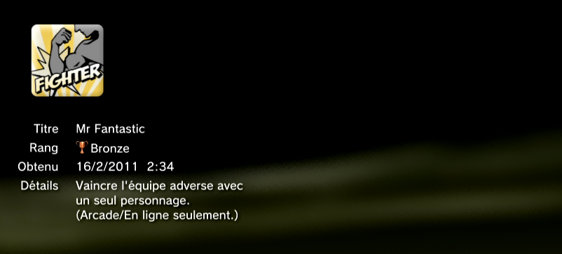Marvel vs Capcom 3 trophées BRONZE  31