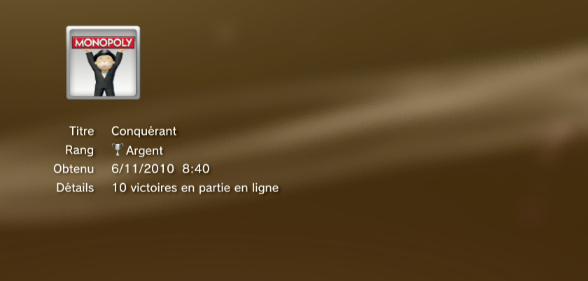 Monopoly streets trophees ARGENT PS3 PS3GEN 01