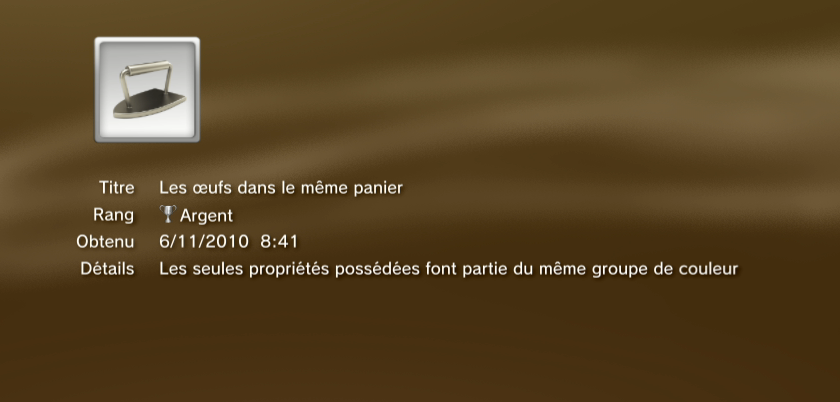 Monopoly streets trophees ARGENT PS3 PS3GEN 03