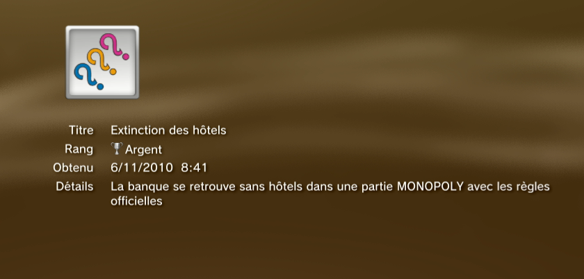 Monopoly streets trophees ARGENT PS3 PS3GEN 04