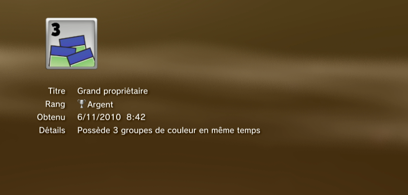 Monopoly streets trophees ARGENT PS3 PS3GEN 07
