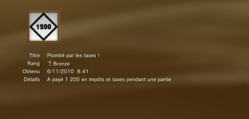 Monopoly streets trophees BRONZE PS3 PS3GEN 07