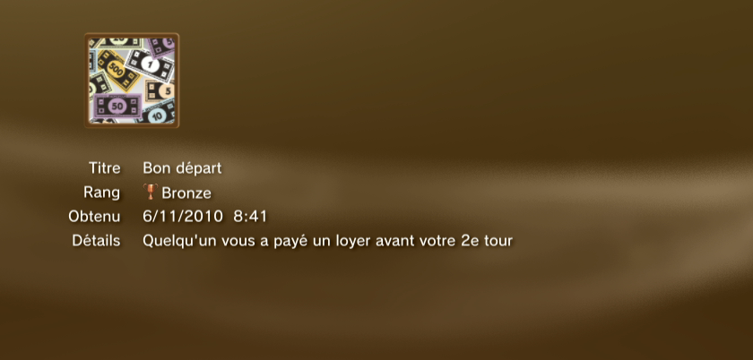 Monopoly streets trophees BRONZE PS3 PS3GEN 11
