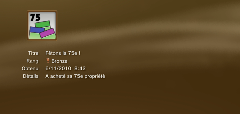 Monopoly streets trophees BRONZE PS3 PS3GEN 16