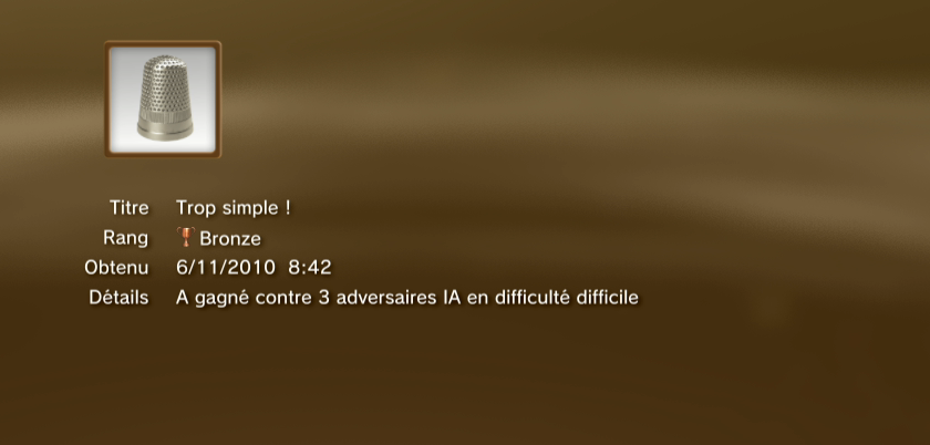Monopoly streets trophees BRONZE PS3 PS3GEN 19