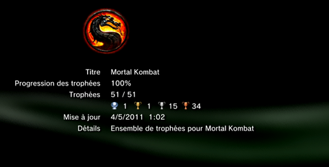 Mortal Kombat trophees LISTE   1